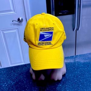 Tour De France / Lance Armstrong NIKE 2004 Hat Cap USPS Yellow Vintage Y2K